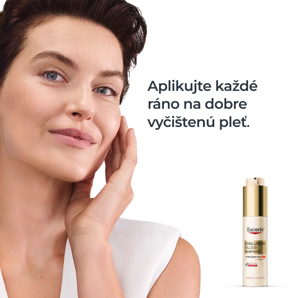 Eucerin HYALURON-FILLER + ELASTICITY Ultra ľahký denný krém SPF 50 50 ml