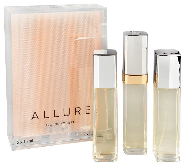 Chanel Allure Edt 3x15ml 45ml 1×45 ml, darčeková sada