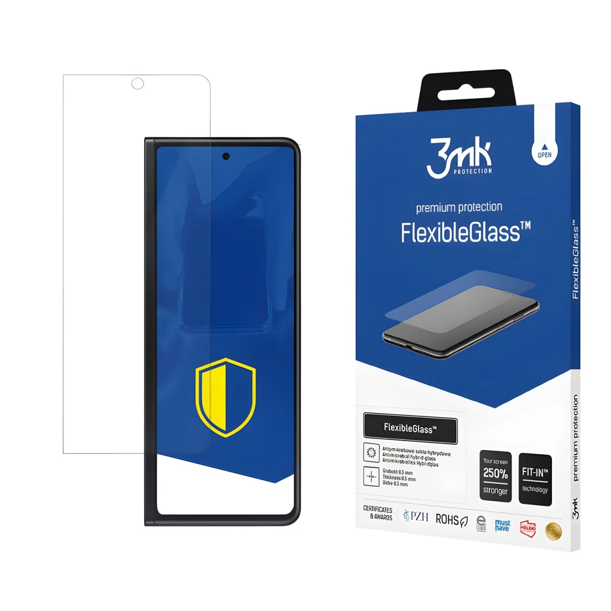 Ochranné hybridné sklo pre Samsung Galaxy Z Fold 3, transparentné