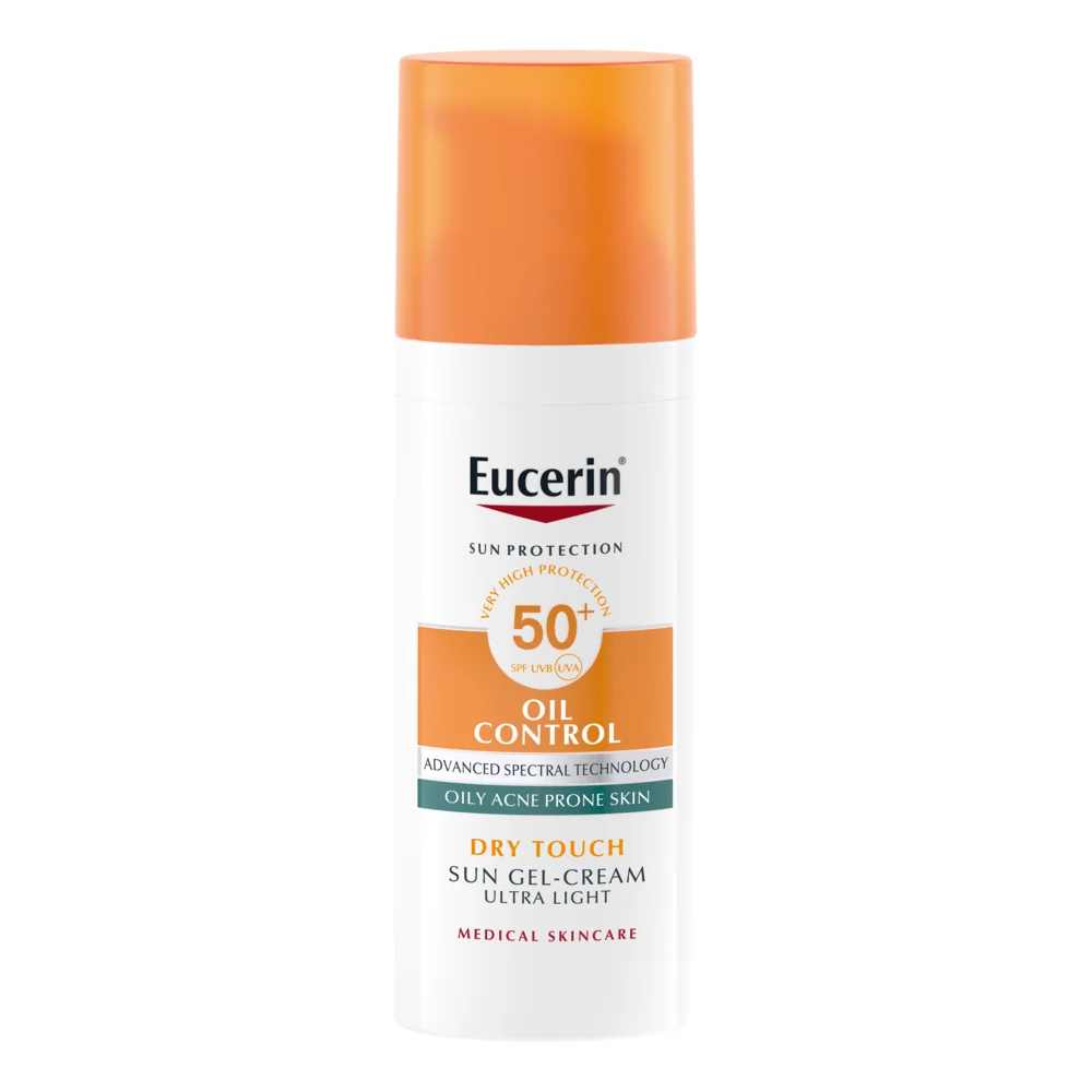 Eucerin SUN Ochranný krémový gél na opaľovanie na tvár Dry Touch OIL CONTROL SPF 50+, 50 ml 50 ml