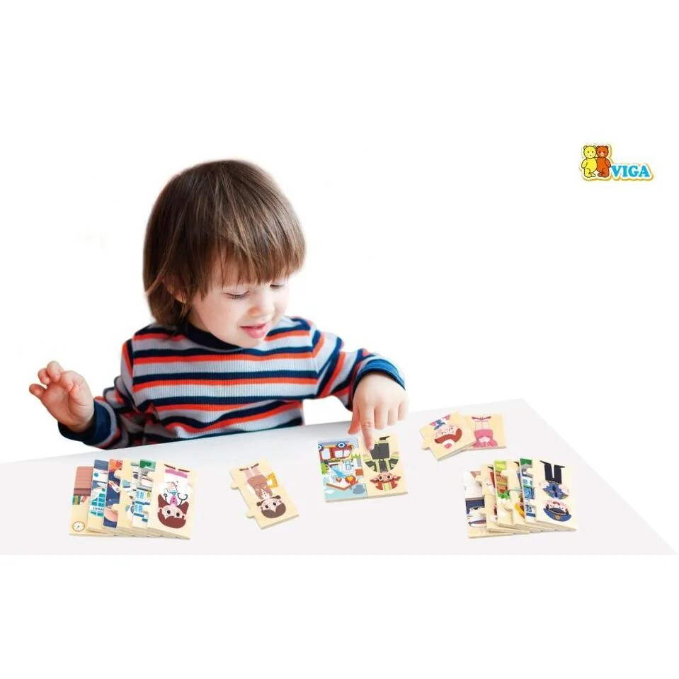 Viga Drevené puzzle profesie 24ks