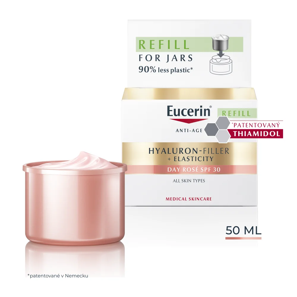 Eucerin HYALURON-FILLER + ELASTICITY Denný krém Rosé SPF 30 NÁHRADNÁ NÁPLŇ 50 ml