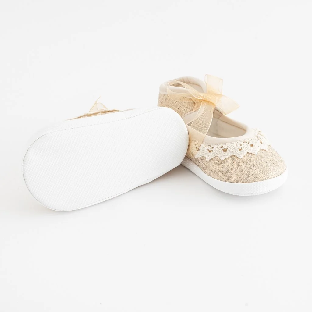 Dojčenské krajkové capačky New Baby hnedá 12-18 m 12-18 m,