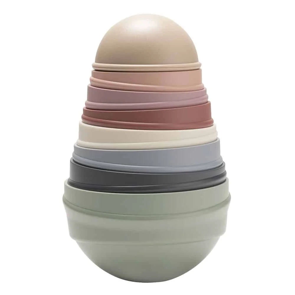 BIBS stohovacia balančná veža Pastel Rainbow