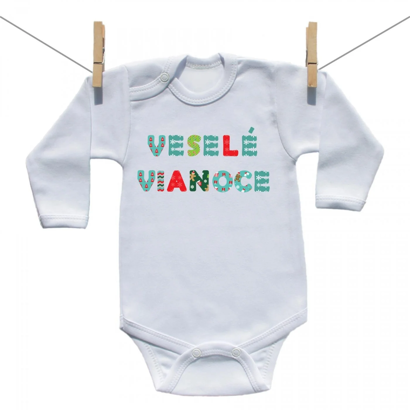 Boodyy Body s dlhým rukávom Veselé Vianoce Veľkosť: 80