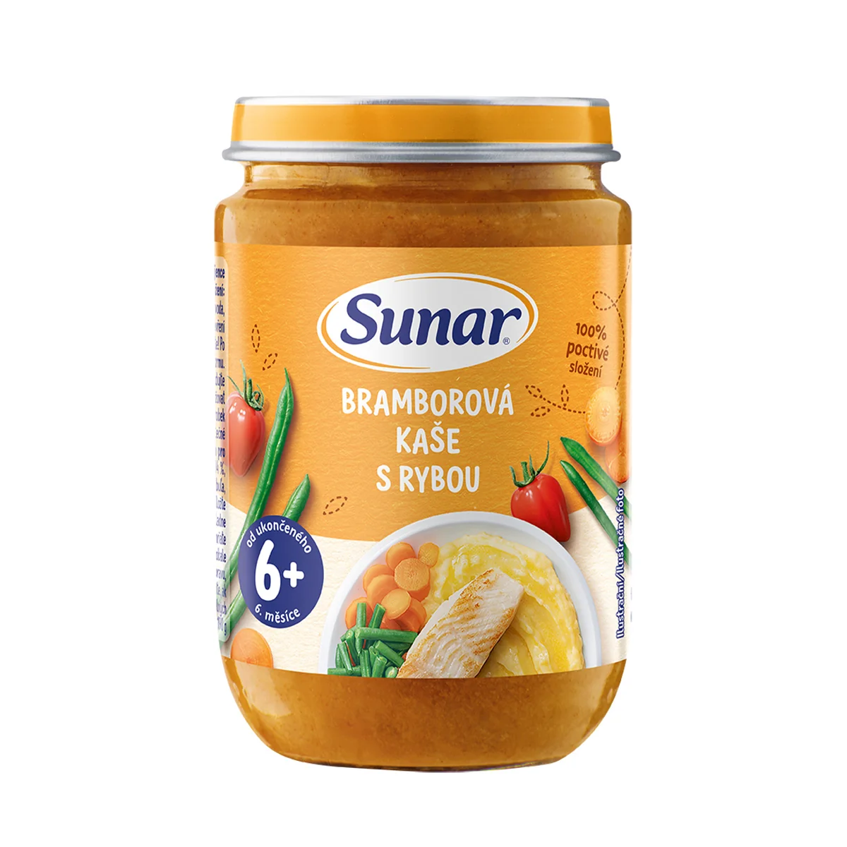 Sunar príkrm zemiaková kaša s rybou, 6m+ 190 g