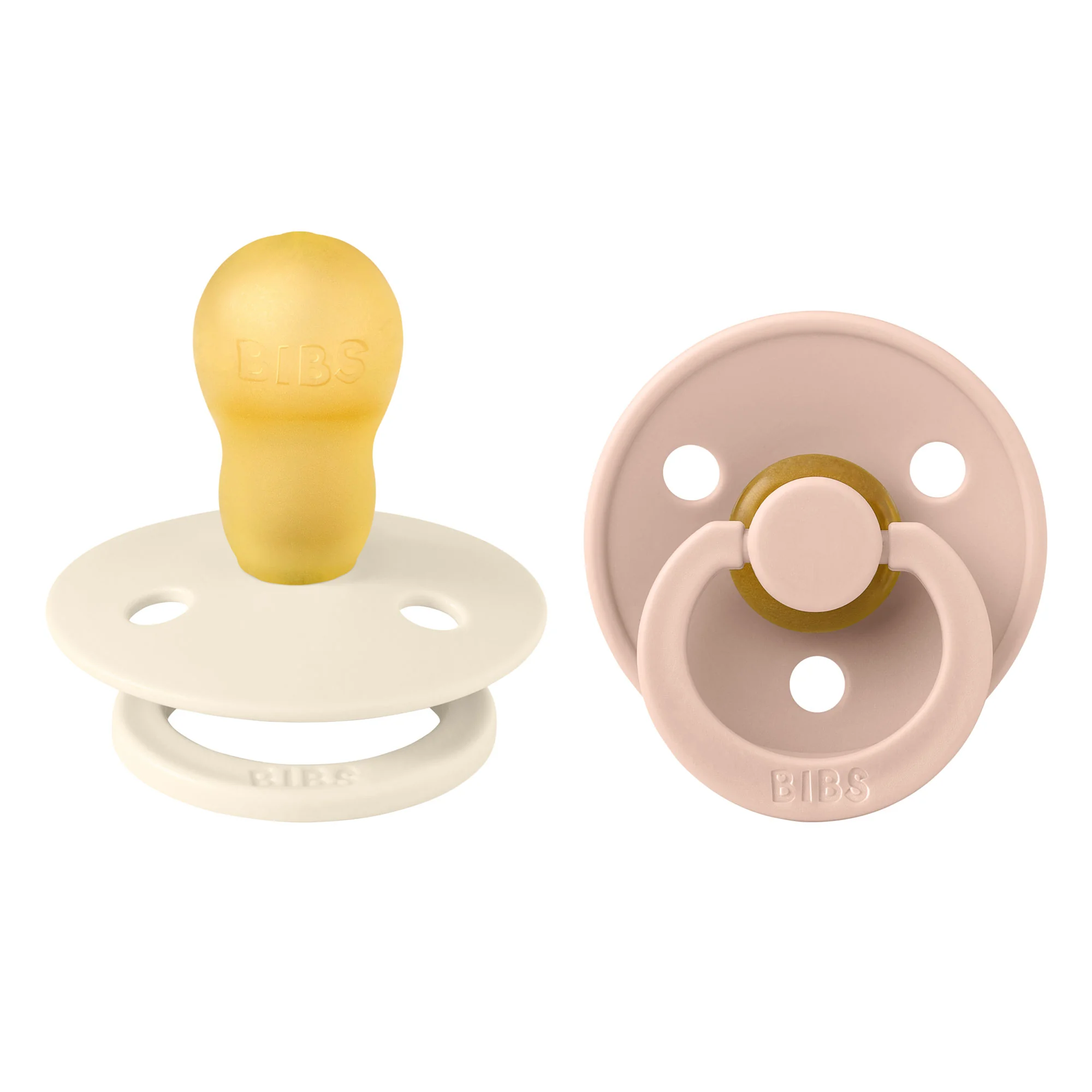 BIBS Colour cumlíky z prírodného kaučuku 2ks veľkosť 3 - Ivory / Blush
