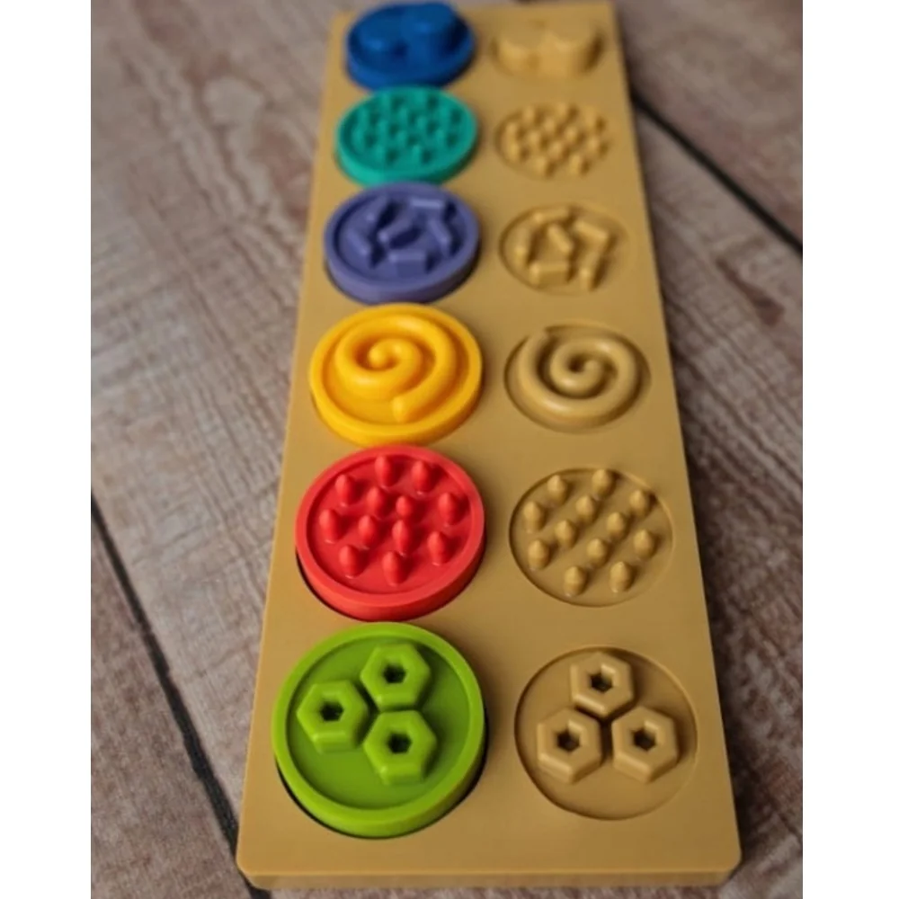 Puzzle senzorické kolieska XL, pastelové 