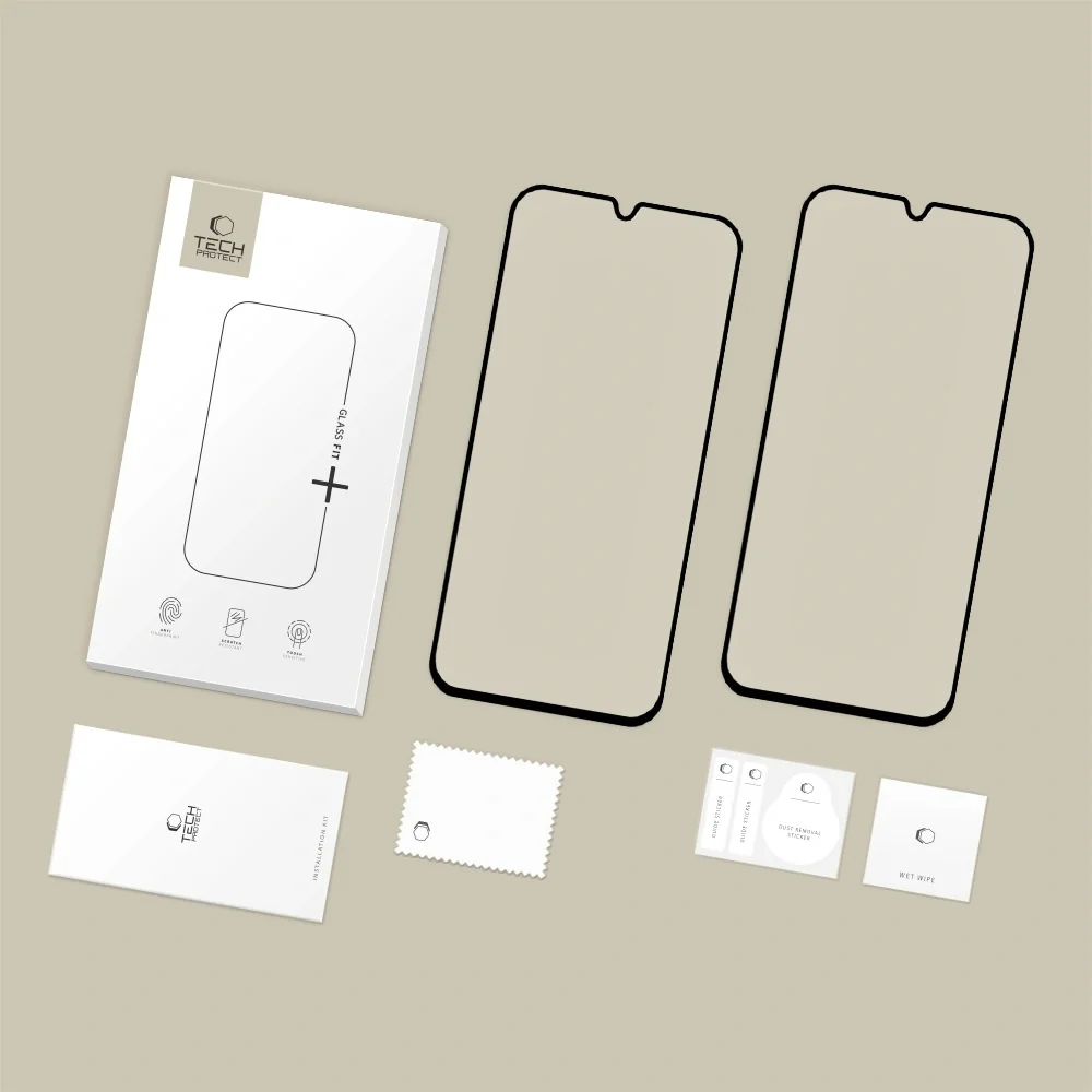 Tech-Protect Glass Fit 2x ochranné sklo na Samsung Galaxy A16 4G 5G / A26 5G / A17 4G 5G, čierne A26 5G / A17 4G 5G, čierne
