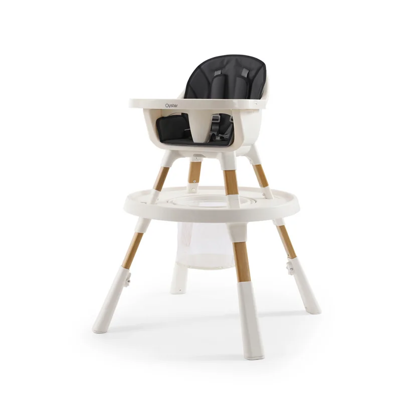 Oyster Home Highchair 4v1 detská jedálenská stolička – Fossil, čierna