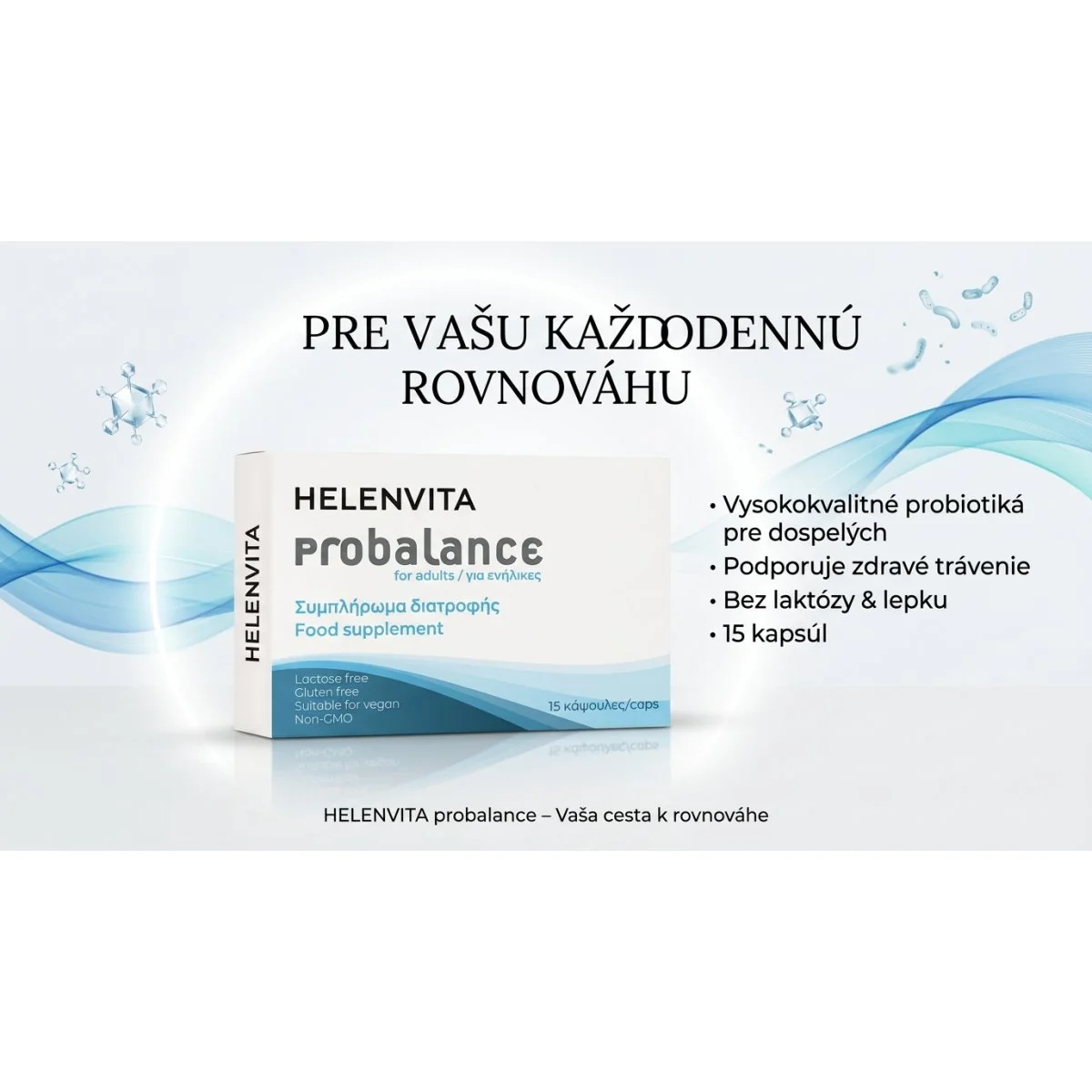 Helenvita Probalance pre dospelých 15 kapsúl 5 probiotických kmeňov