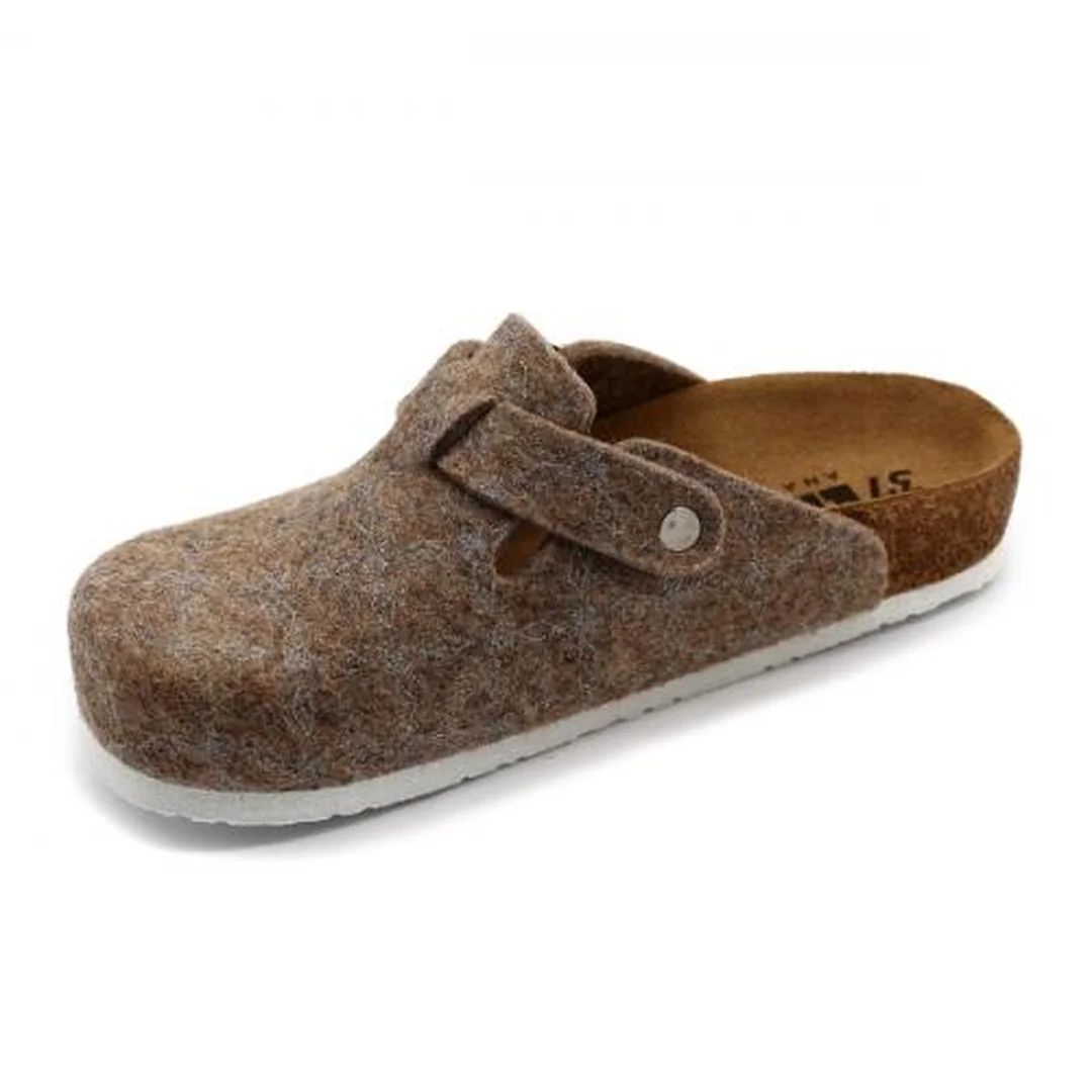 LEON 4260 Dámske zdravotné korkové teplé papuče Hnedé 36 - 23,5cm, hnedá, 2,0 cm