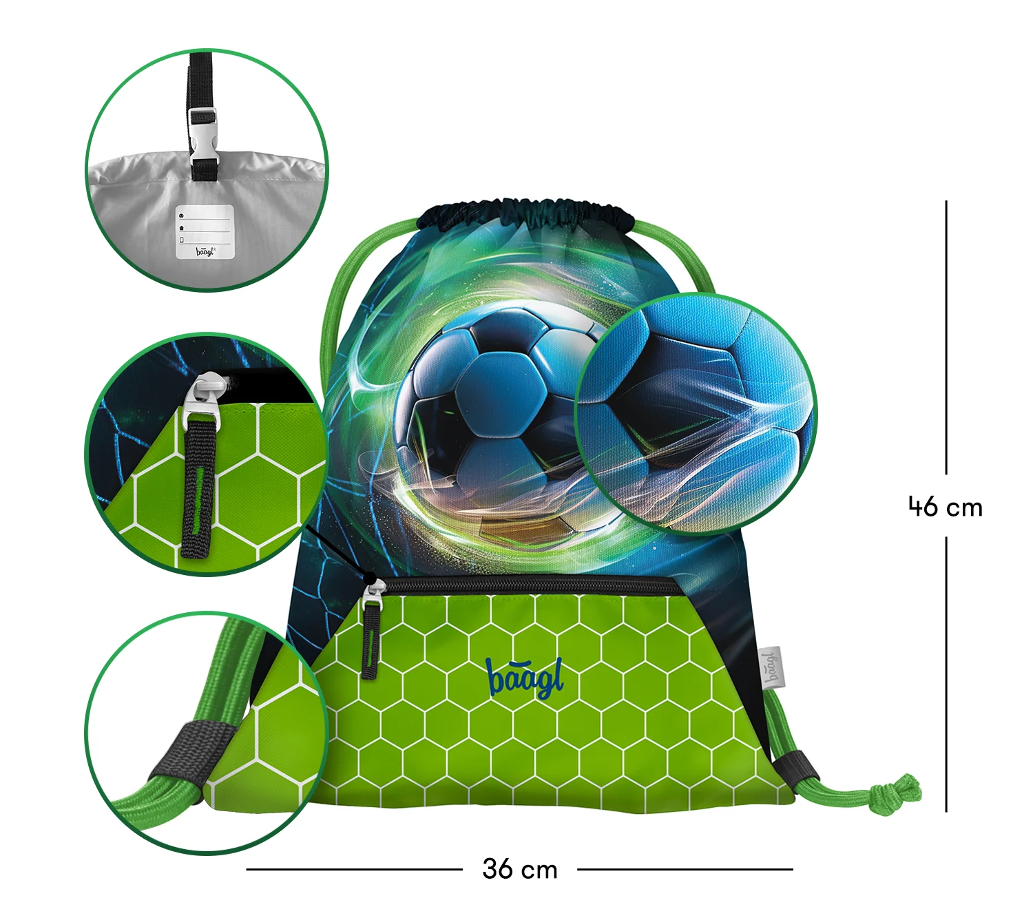 Vrecko s vreckom Futbalová lopta 1 ks