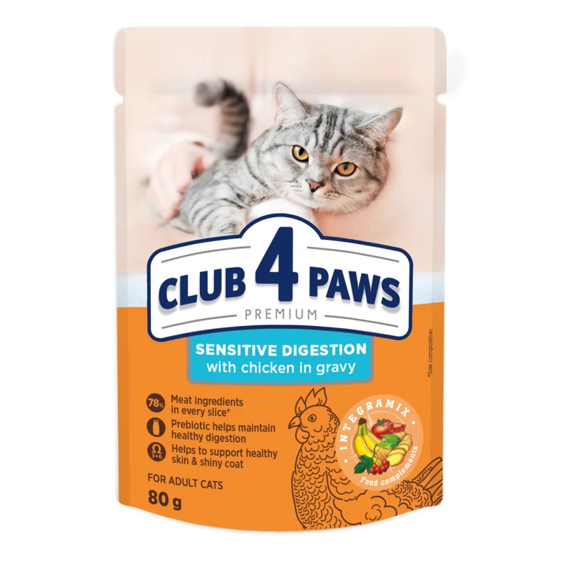 CLUB 4 PAWS Premium Sensitive digestion 80g (9282)