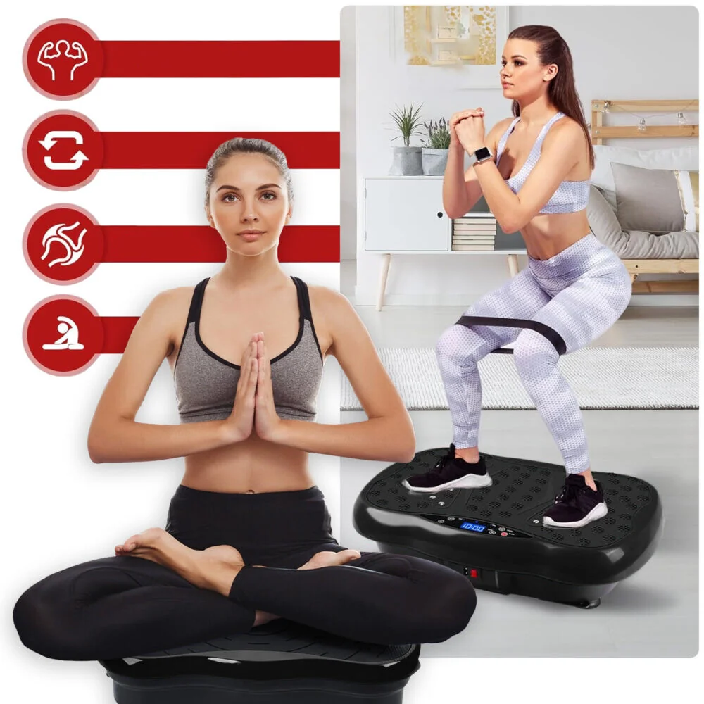 Vibračná plošina Vibro Slim 550 s diaľkovým ovládaním - červená