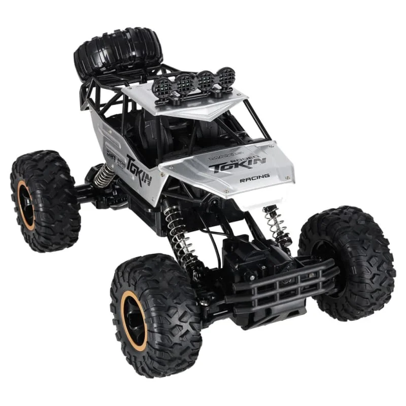 RC auto Rock Crawler 1:12, kovové prvky, 4×4 – strieborné 