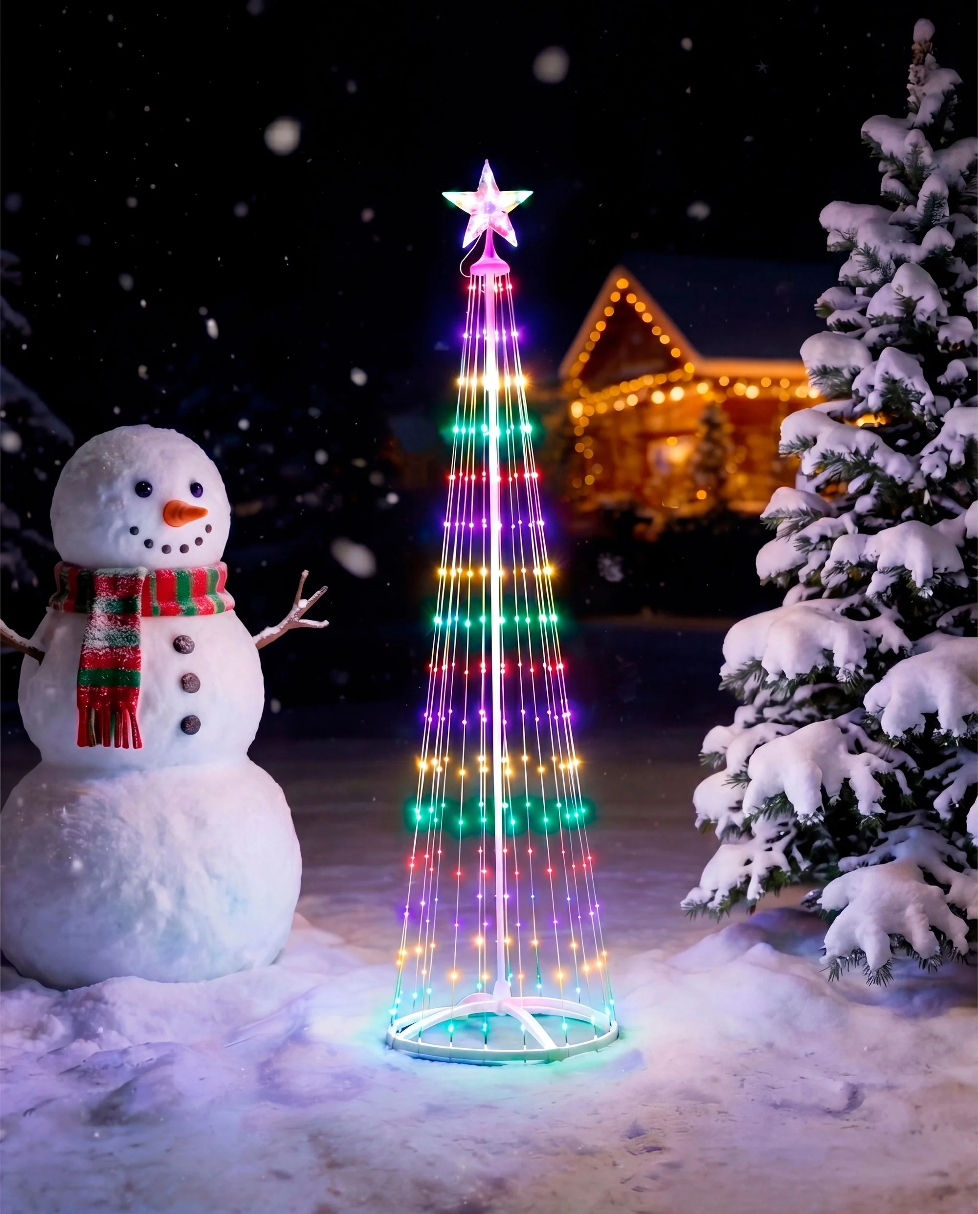 MagicHome vianočný LED stromček, 1 ks 190 LED mix farieb, plast-meď, 50x180 cm