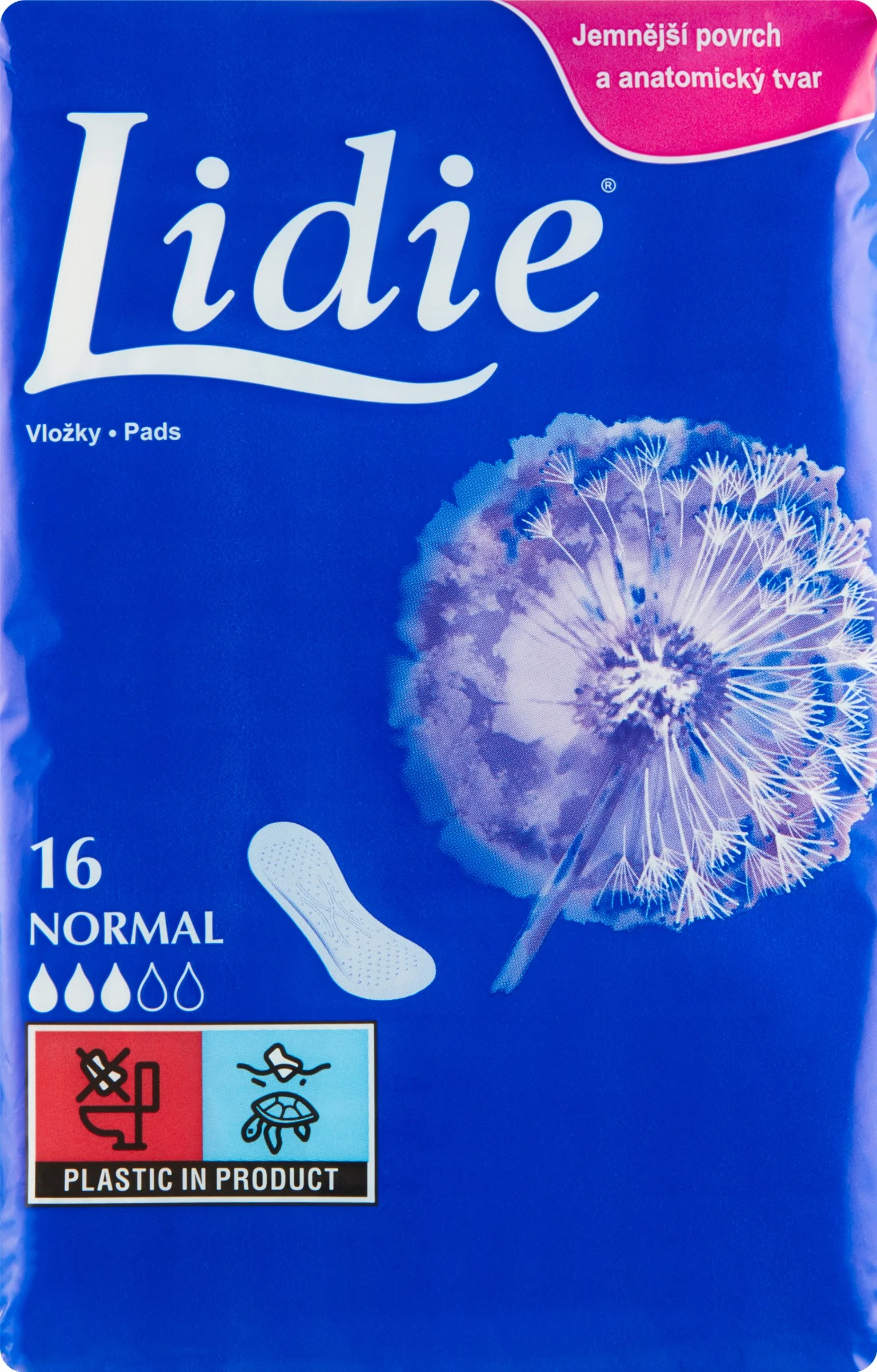 LIDIE vložky Normal 16 ks 1×16 ks, dámske hygienické vložky