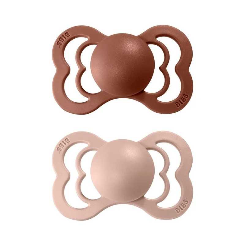 BIBS Supreme cumlíky z prírodného kaučuku 2ks veľkosť 2 - Woodchuck / Blush