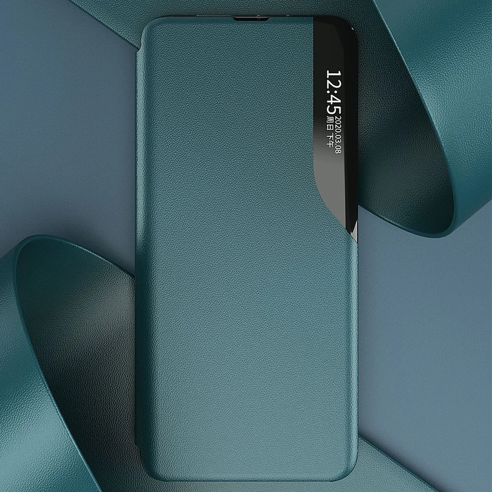 MG Eco Leather View knižkové puzdro na Samsung Galaxy A72, červené