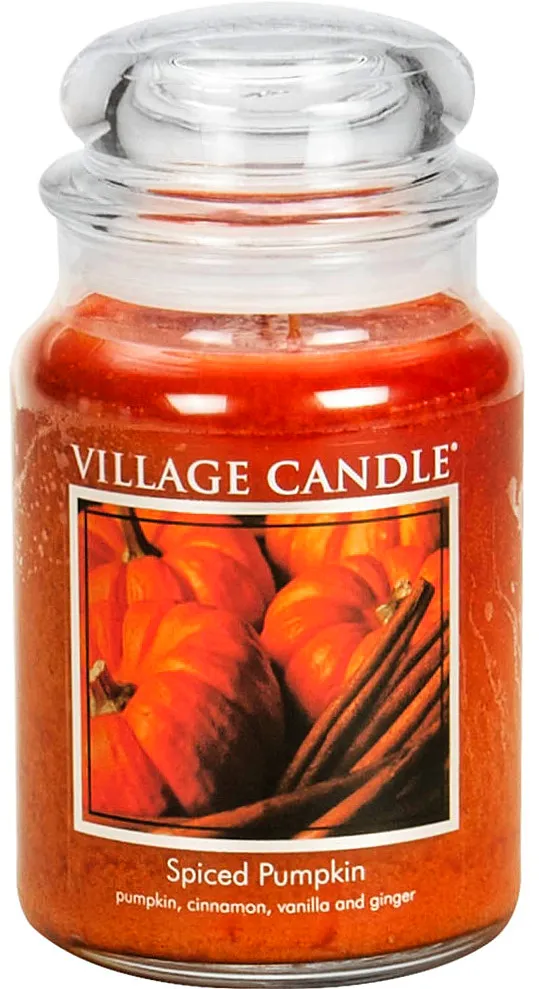 Village Candle Vonná sviečka v skle - Spiced Pumpkin - Tekvica a korenie, veľká