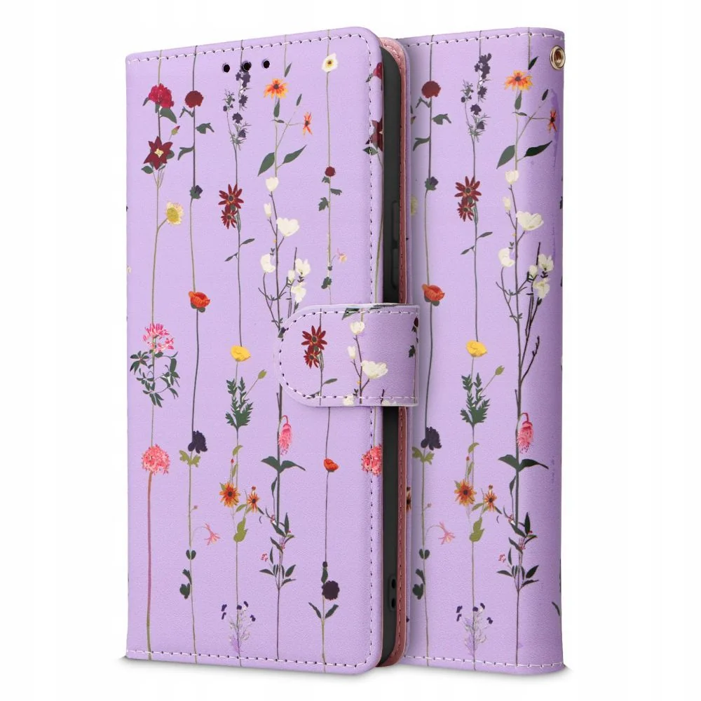 Tech-Protect Wallet knižkové puzdro na Samsung Galaxy A14 4G / 5G, garden violet den violet