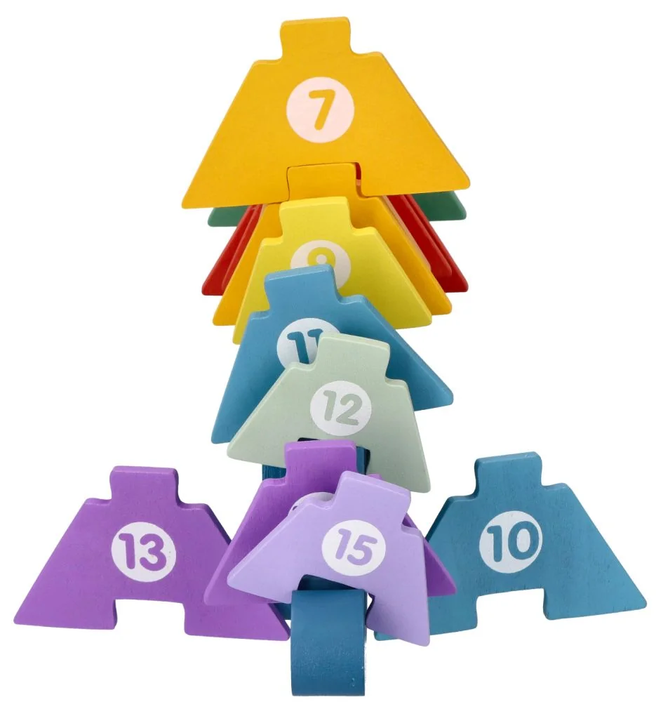 Edukačná hračka puzzle s číslami, Dinosaurus - modrý