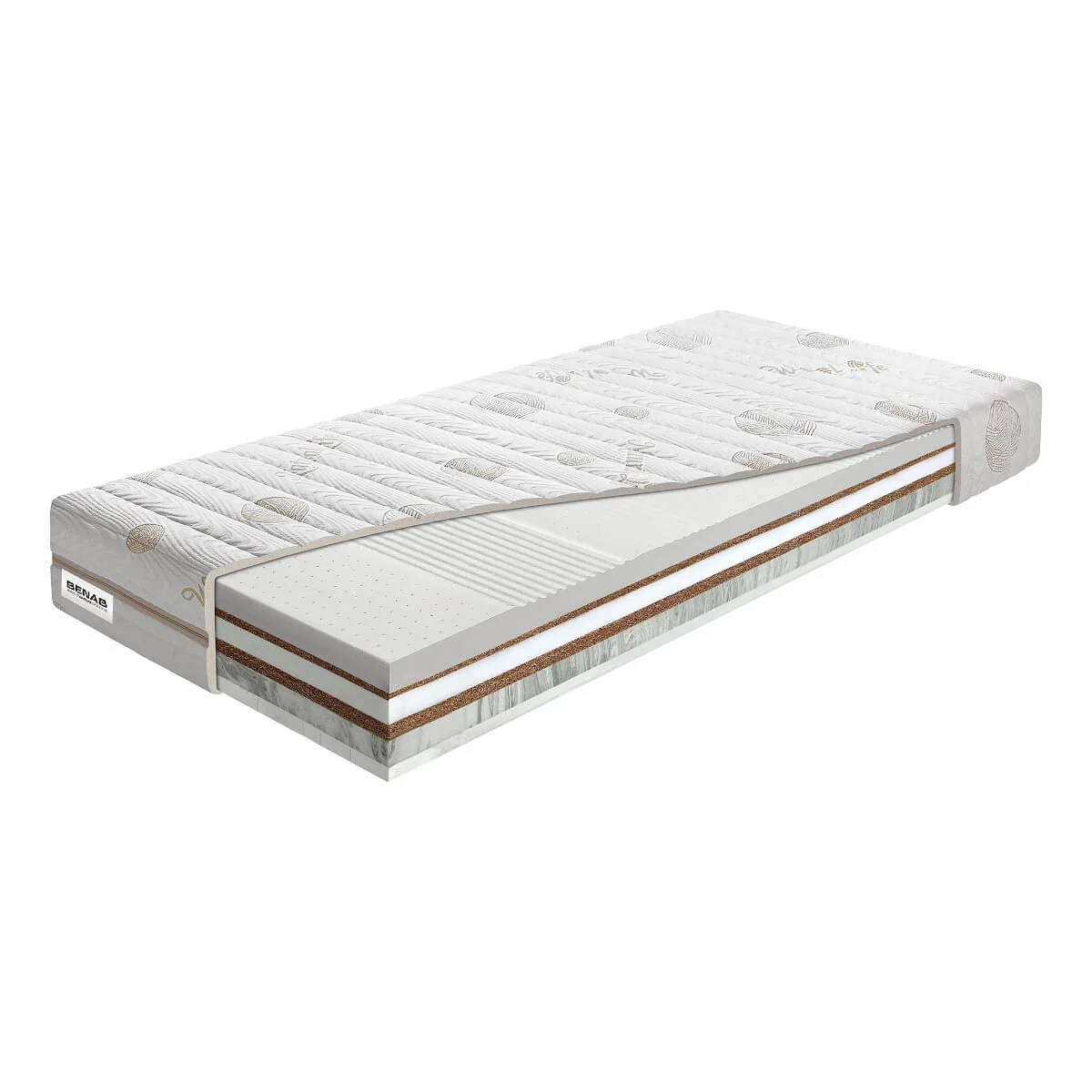 Matrac Benab Benson LTX H4 / H5 120 x 200 cm Latexový matrac 21 cm sendvičový zónová  ortopedické