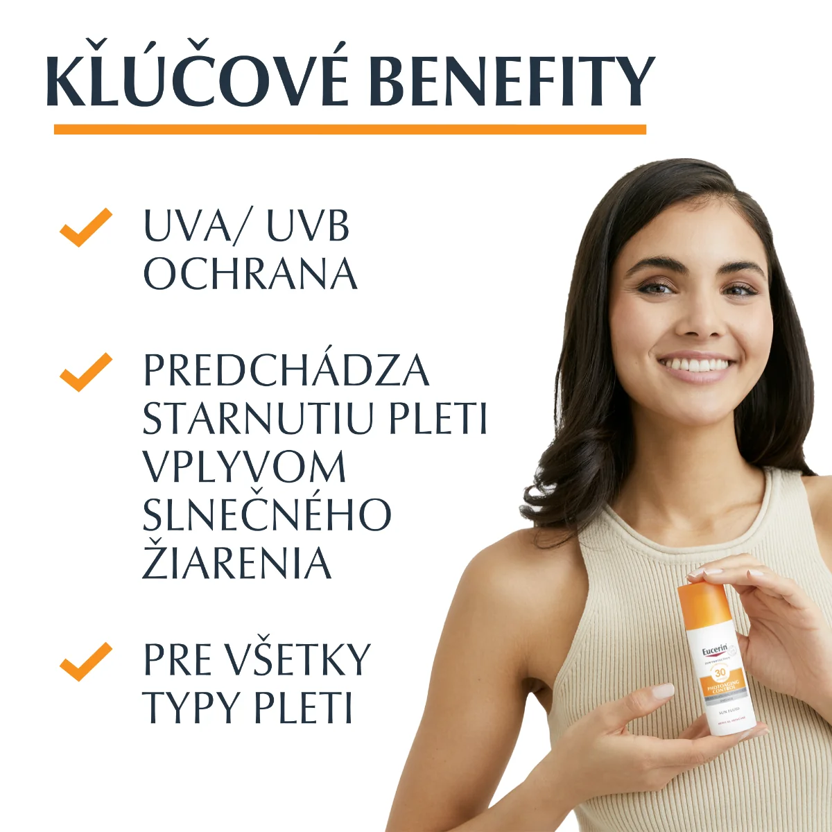 Eucerin SUN Emulzia na tvár proti vráskam PHOTOAGING CONTROL SPF 50 1×50 ml, emulzia na opaľovanie