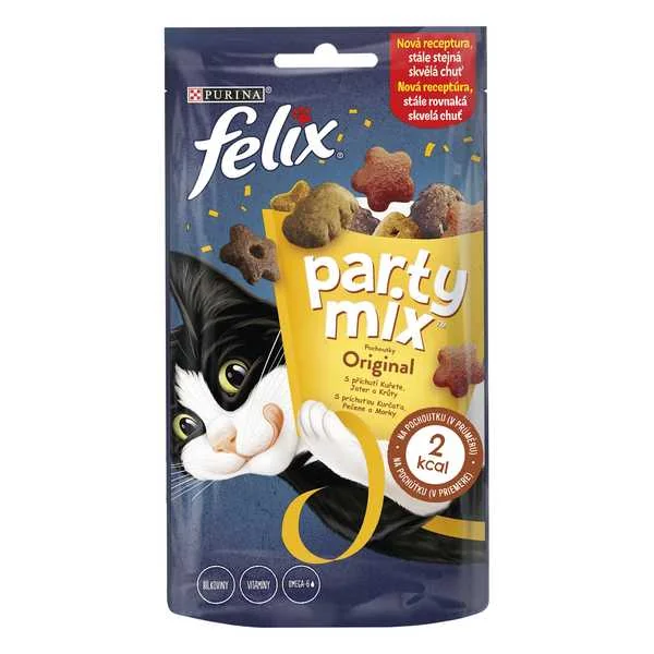 Felix Snack Party Mix Original Mix 1×60g, kapsička pre mačky