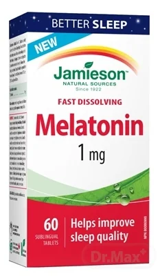 JAMIESON MELATONÍN 1 MG 1×60 ks, výživový doplnok