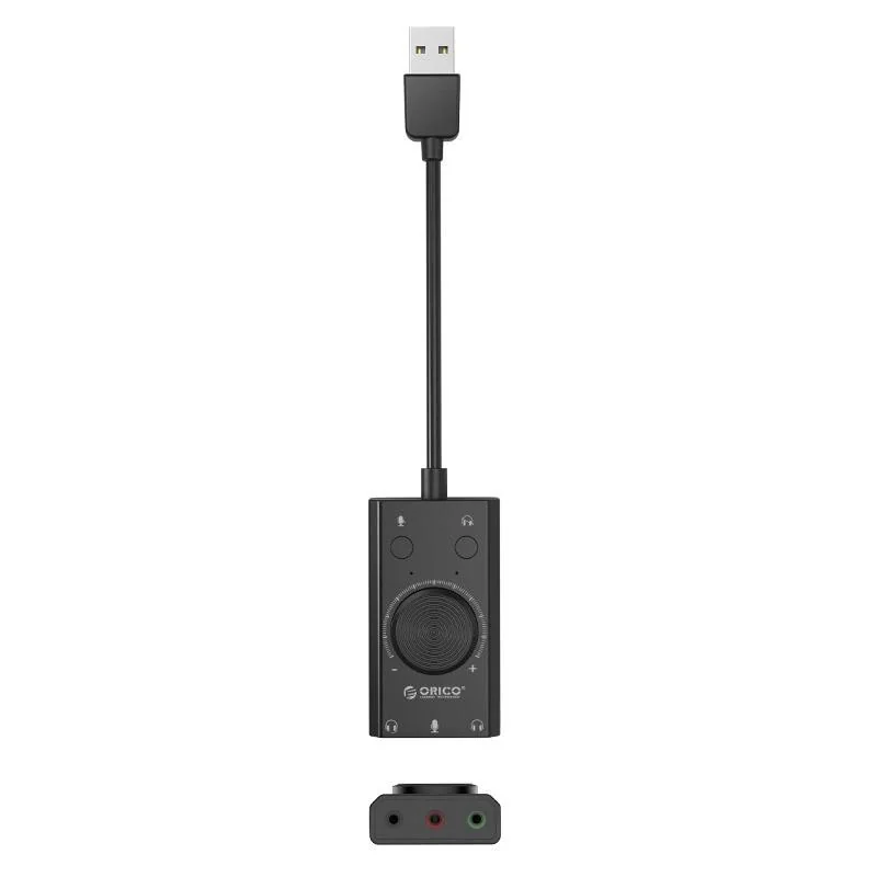 Orico SC2 externá zvuková karta USB, čierna