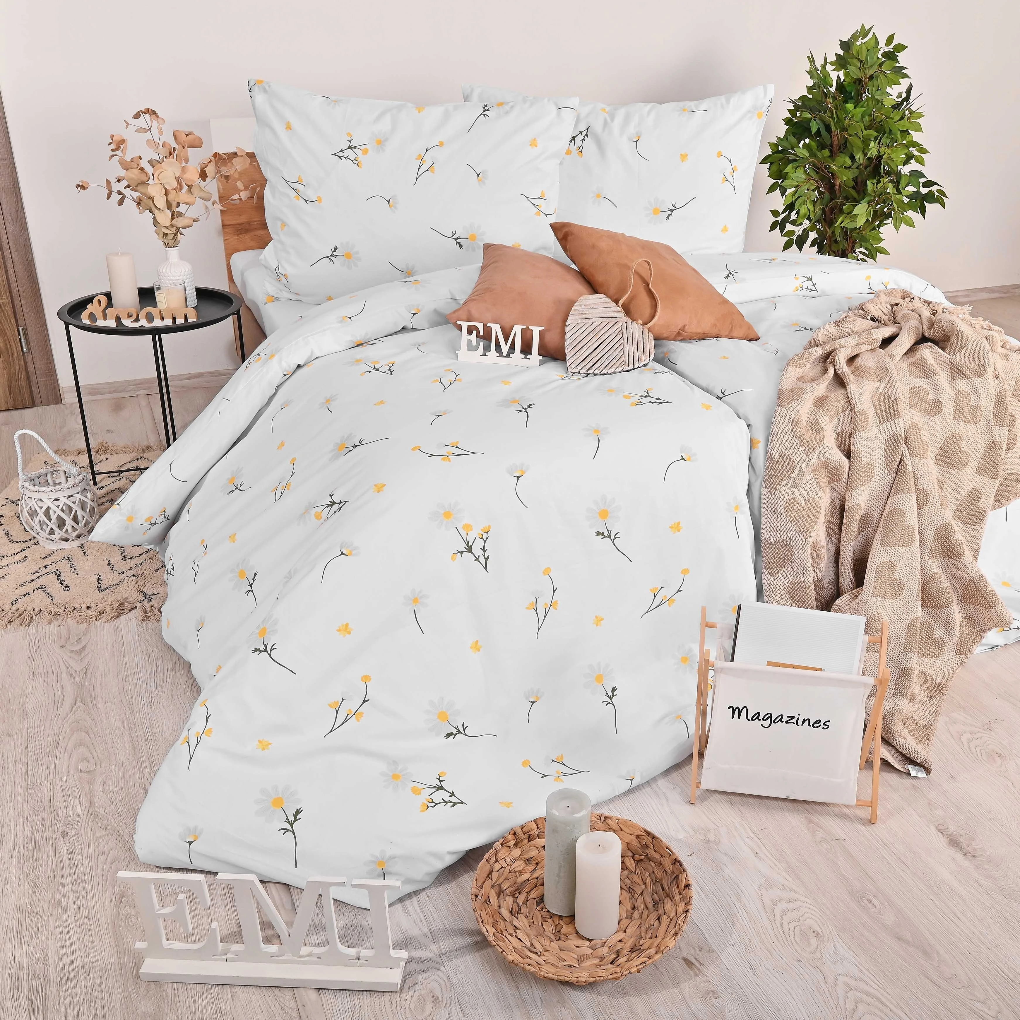 Obliečky krepové Sedmokrásky EMI Štandardný set jednolôžko obsahuje 1x 140x200 + 1x 70x90