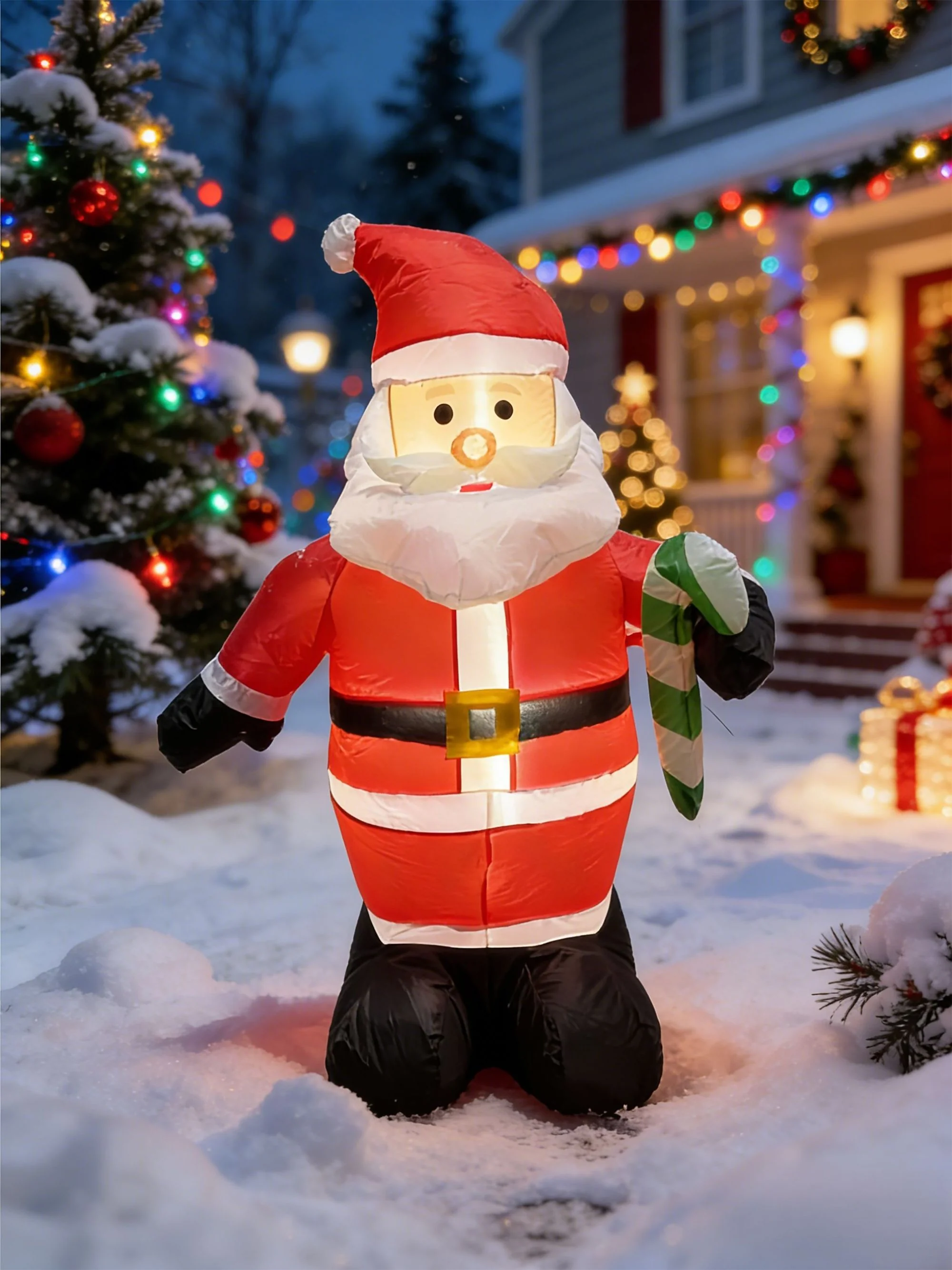 MagicHome vianočný Santa, 1 ks Textil, 120 cm