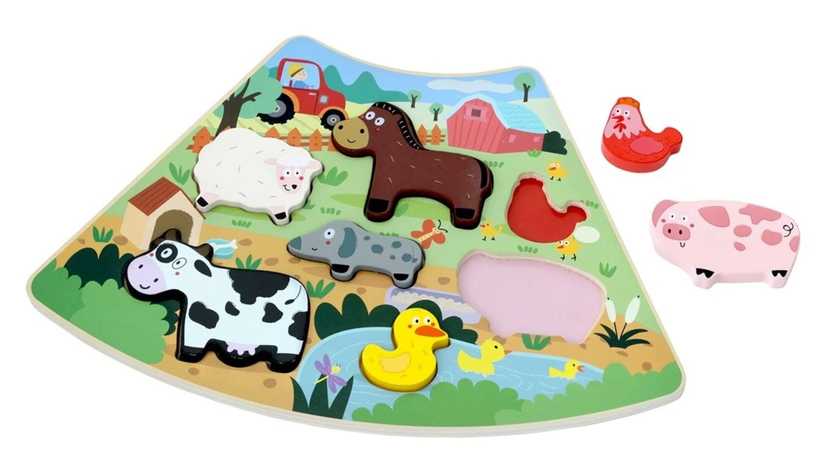 2Kids Toys Drevené puzzle Veselá farma prepojiteľné