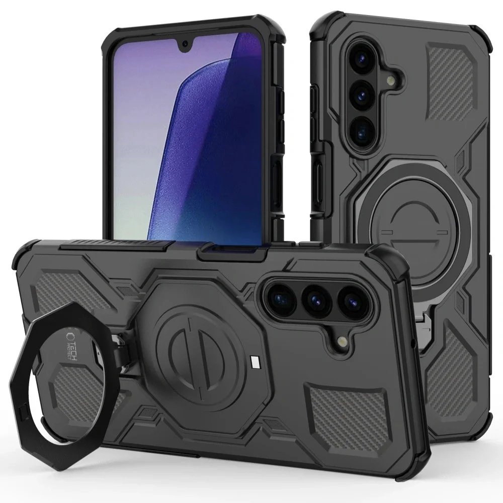 Tech-Protect TacticStand MagSafe kryt na Samsung Galaxy A17 / A18 4G / 5G, čierny
