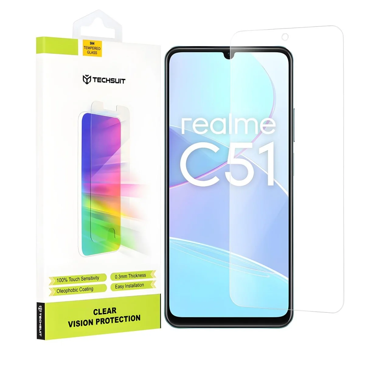 Ochranné Sklo 9H Pre Realme C51/Note 50 - Transparentná