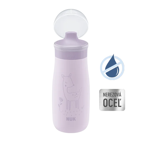 NUK flaša Mini-Me Sip nerez 300 ml (9+ m.) 1×1 ks, nerezová fľaša