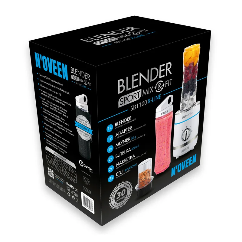 NOVEEN Sport Mix & Fit SB1100 Xline smoothie mixér biely