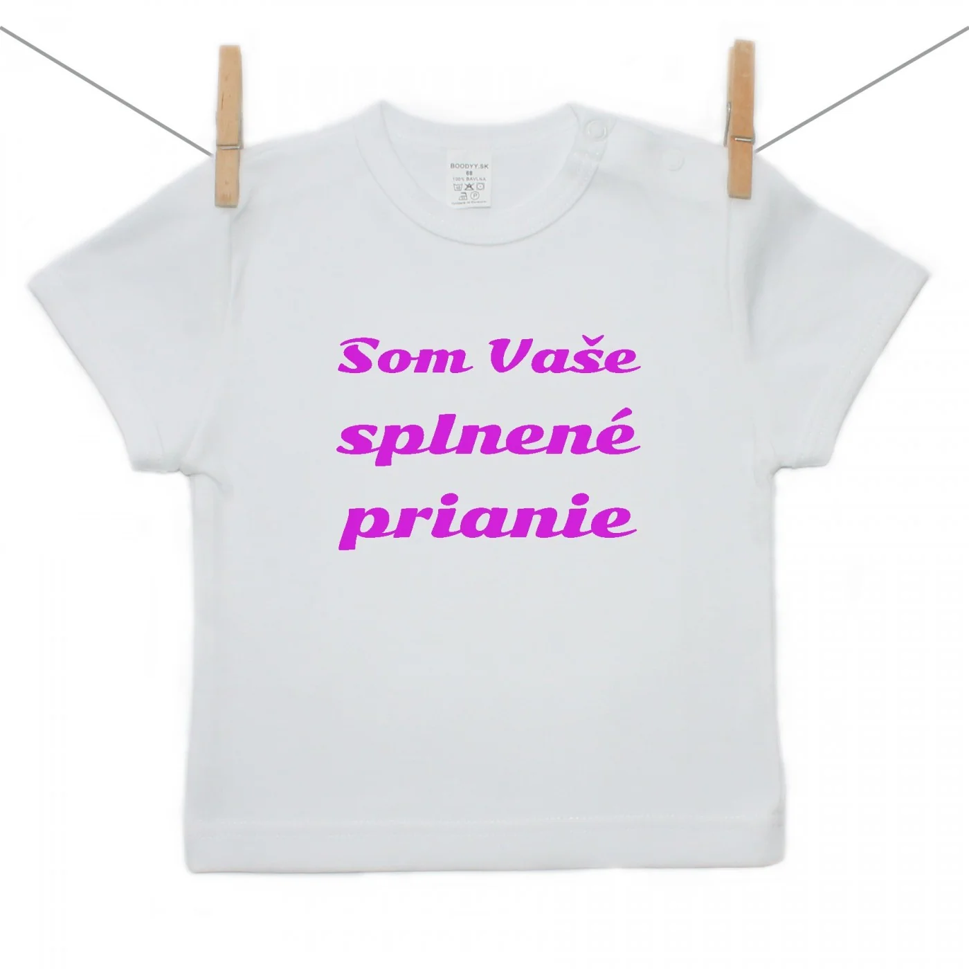 Boodyy Tričko s krátkym rukávom Splnené prianie Ružová Veľkosť: 104