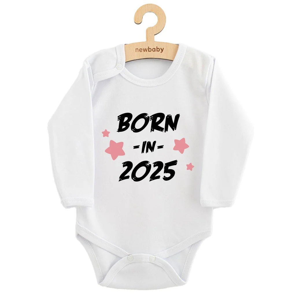 Dojčenské celorozopínacie body s dlhým rukávom  Happy Elephant pink, vel. 68 (4-6m)