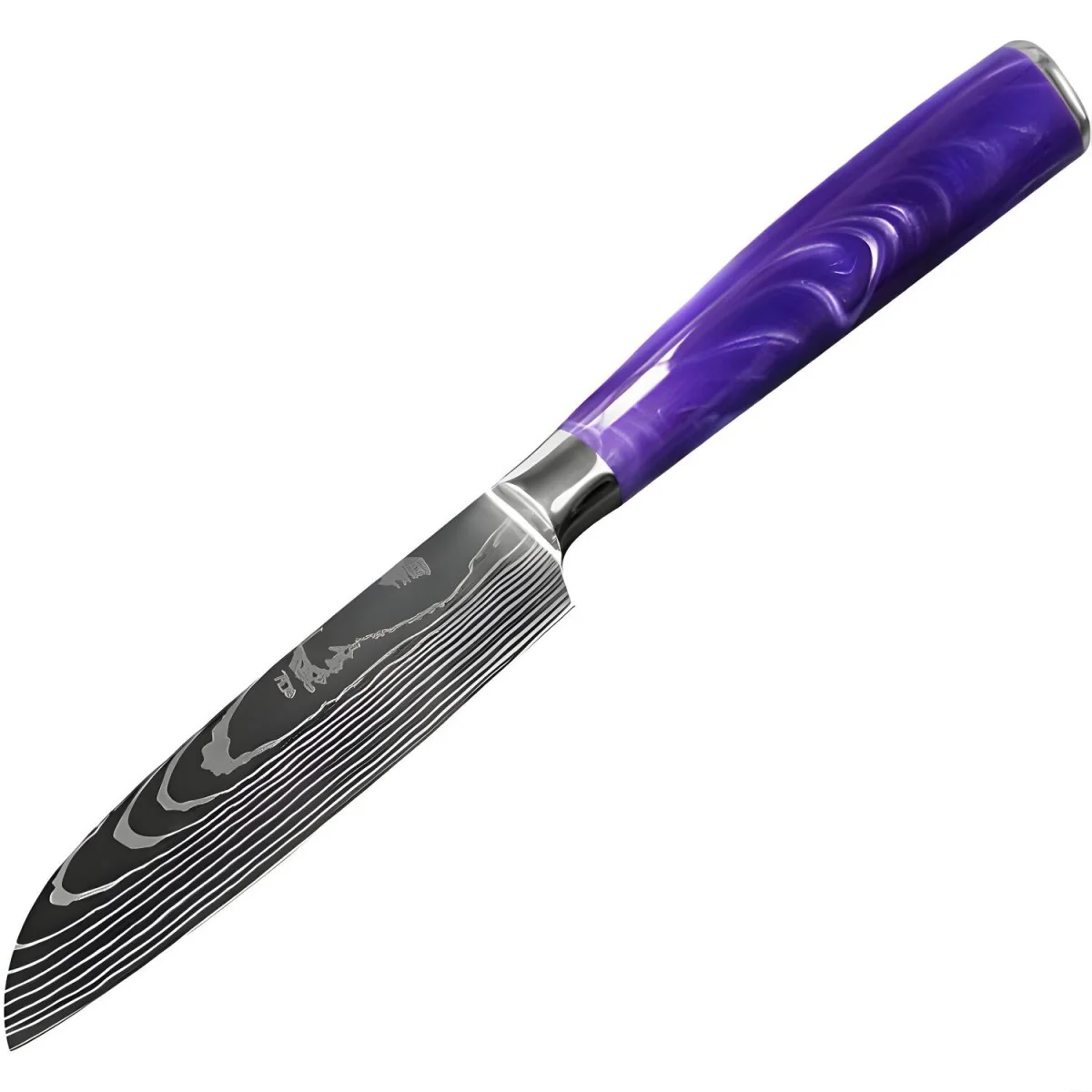 Kuchynský nôž Small Santoku 1 ks, fialová