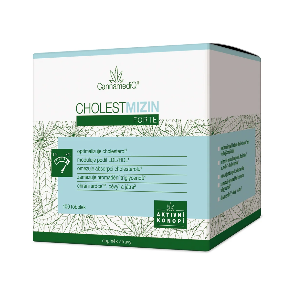 CannamediQ CHOLESTMIZIN Forte 100 tob. 1×100 tbl, výživový doplnok