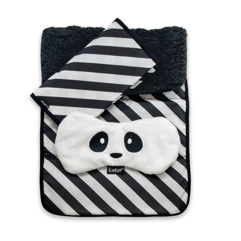 KipKep zvýhodnený balíček - WOLLER Panda White + NAPPER COMBI-SET Black Stripes
