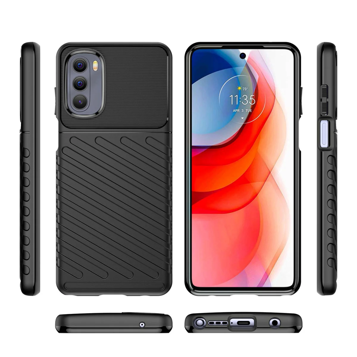 MG Thunder silikónový kryt na Motorola Moto G Stylus 2022 čierny