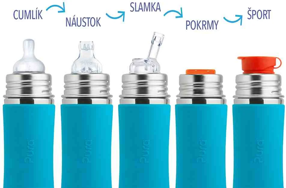 Pura TERMO fľaša s náustkom 260ml, sivá 1×1 ks, termo fľaša