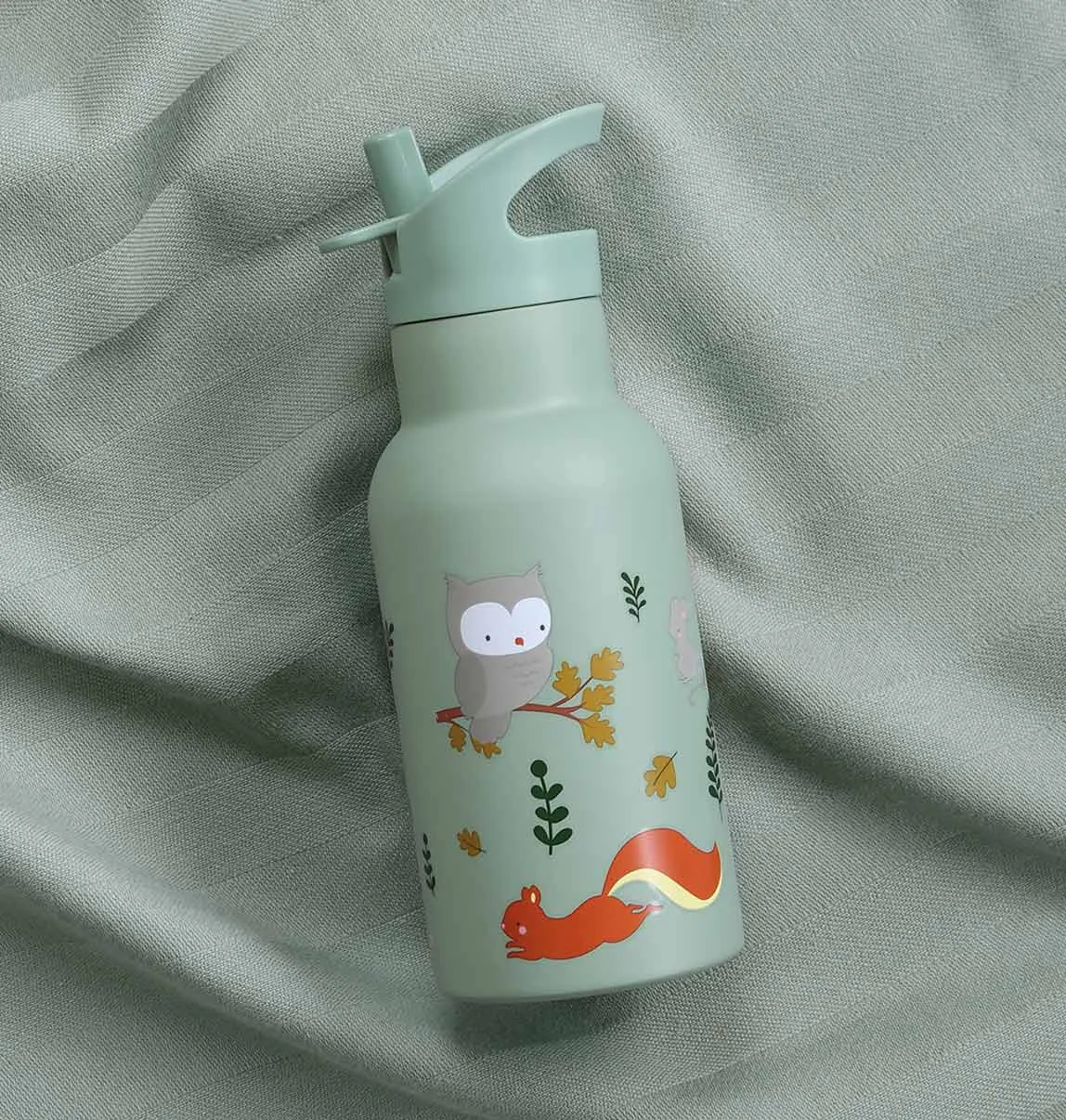 A Little Lovely Company - antikorová fľaša na pitie, 350 ml - kamaráti z lesa
