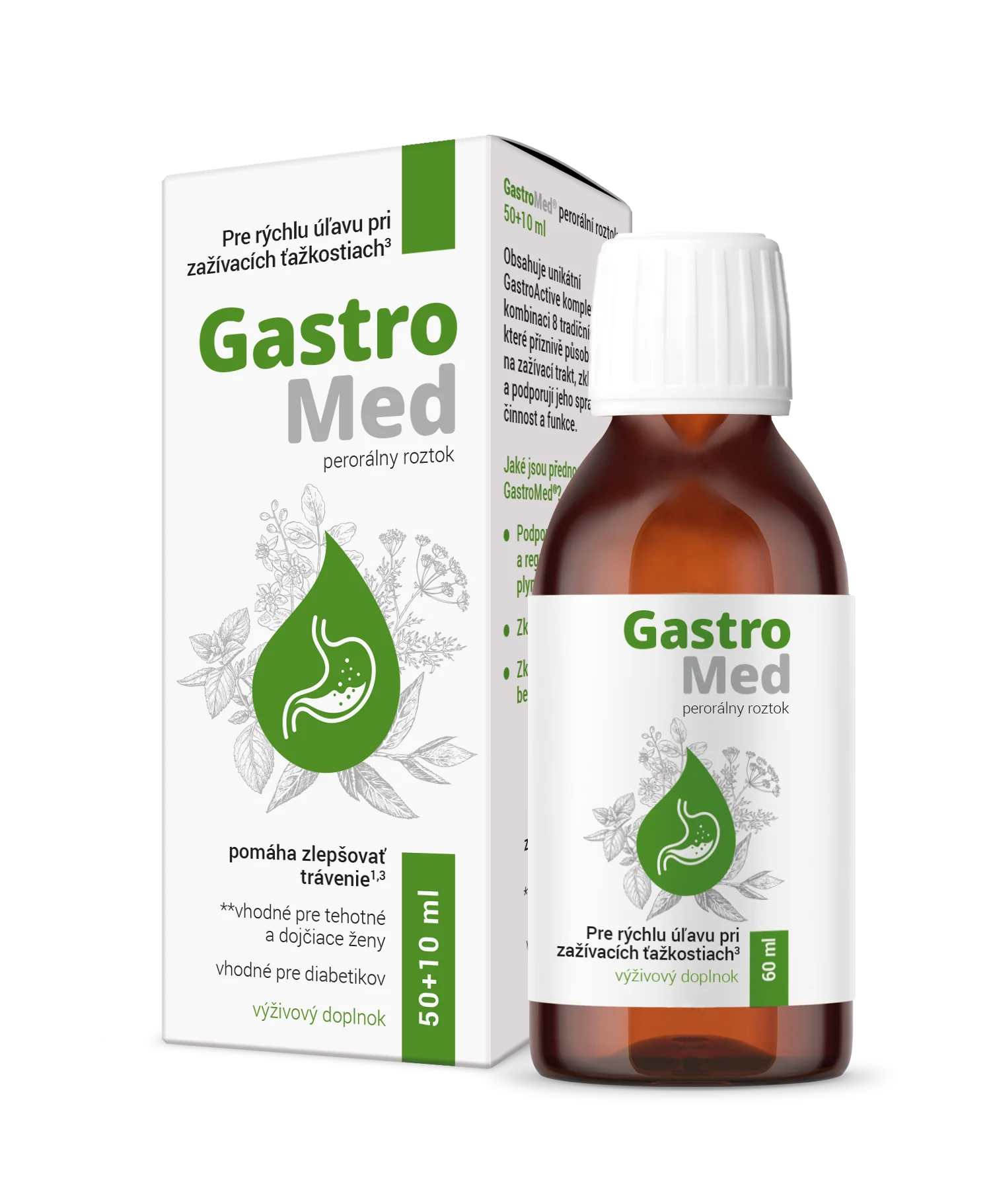GastroMed perorálny roztok 60 ml 60 ml, výživový doplnok