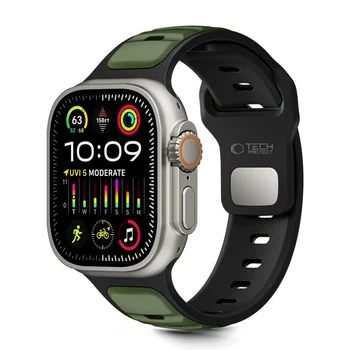 Tech-Protect Iconband Line remienok na Apple Watch 44/45/46/49mm, black/green k/green
