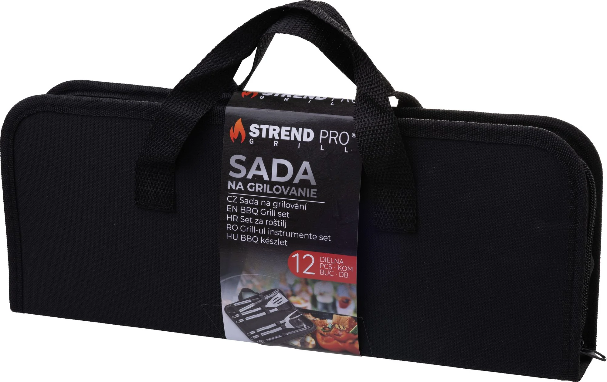 Strend Pro sada náradia na grilovanie a opekanie, 12 dielov V brašni